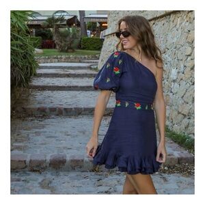 Fanm Mon Linen Flame dress NWT
